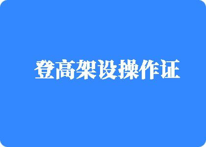 大鸡巴插进去登高架设操作证